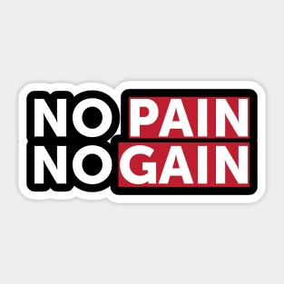 No Pain No Gain - Best Fitness Gifts - Funny Gym Sticker